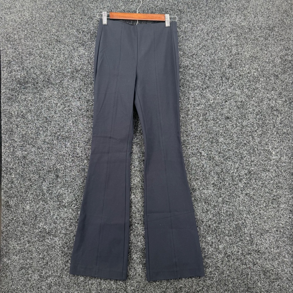 Rag & Bone New York Black Pintuck Flare Leg Trousers Pants Size 2 Made in USA